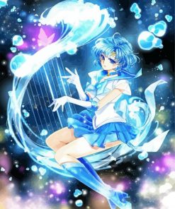 Sailor Mercury Anime Character paint by number