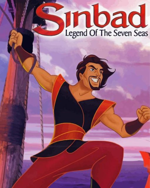 Sinbad Legend Of The Seven Seas Animation Poster paint by number