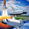 Space Shuttle Art paint by number