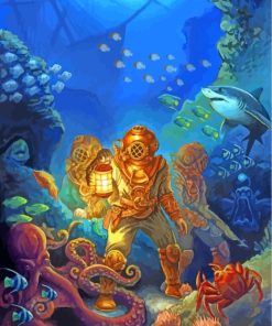 Aesthetic Leagues Under The Sea paint by number