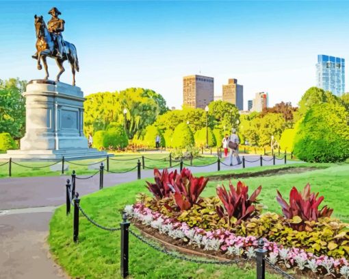 Boston Public Garden Paint By Numbers