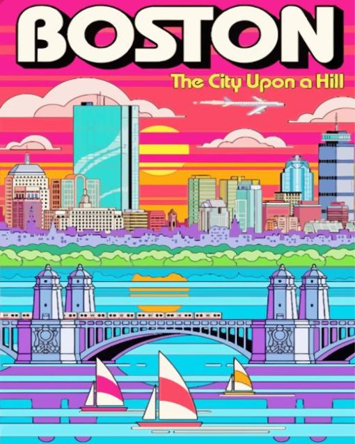 Boston City Poster Paint By Numbers